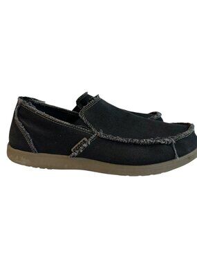 Crocs Santa Cruz Canvas Loafers Gray Slip On Travel Comfort Shoes Size 12